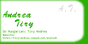 andrea tiry business card